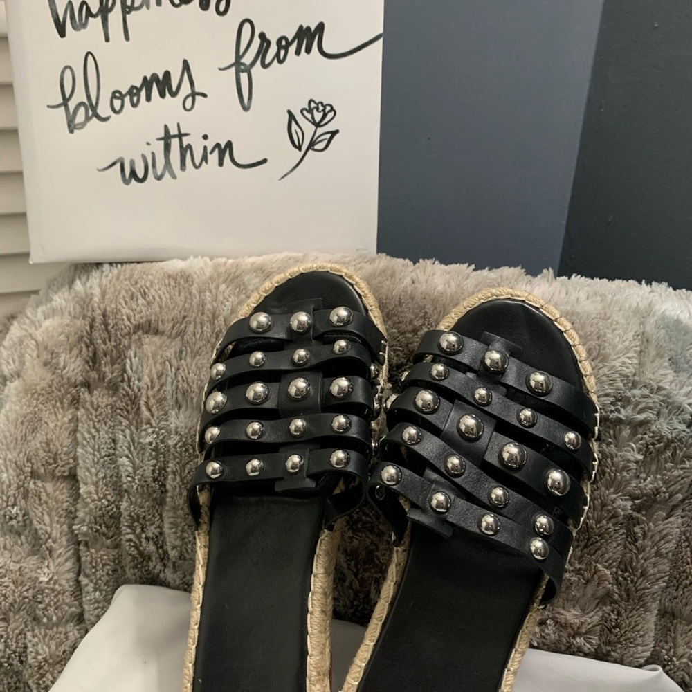 Marc Fisher Studded Black Women's Sandals